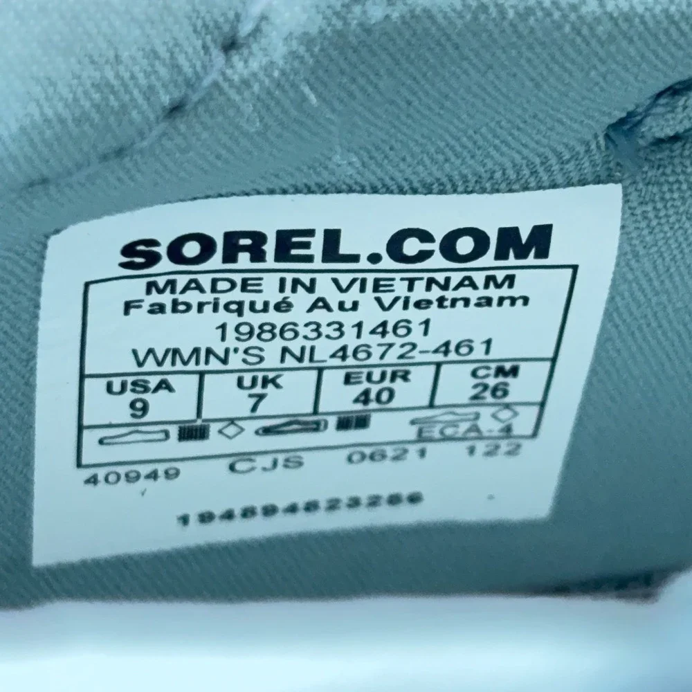 Sorel Explorer Blitz Stride Lace Up Sneakers Women's Size 9 Crushed Blue Gray